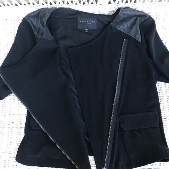 🆕{SANCTUARY of L.A.} Soft City Asymmetrical Zipper  Jacket. Size M - Picture 3 of 9